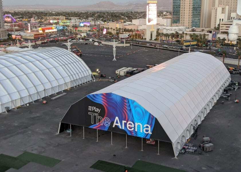 Large outdoor event tent rental for arena events in Las Vegas, Nevada.