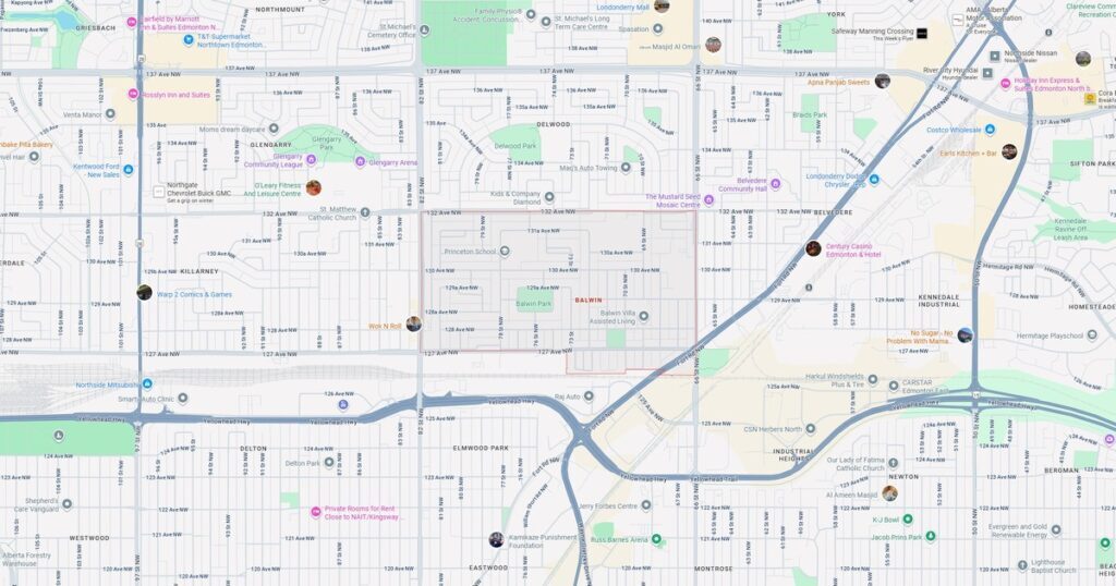Balwin Edmonton Maps