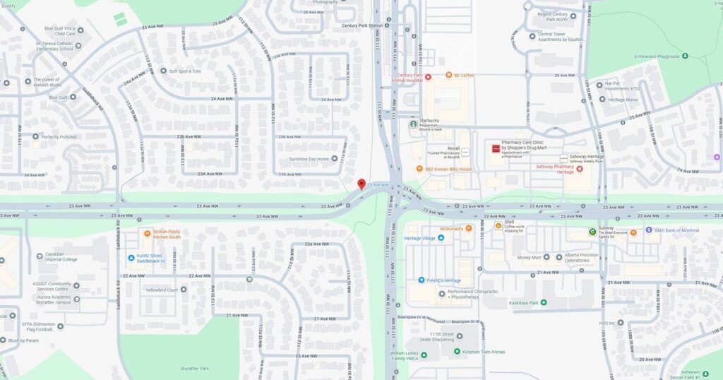 23 Avenue Nw Edmonton Maps