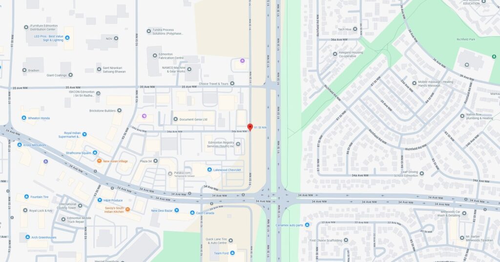 91 Street Edmonton Maps