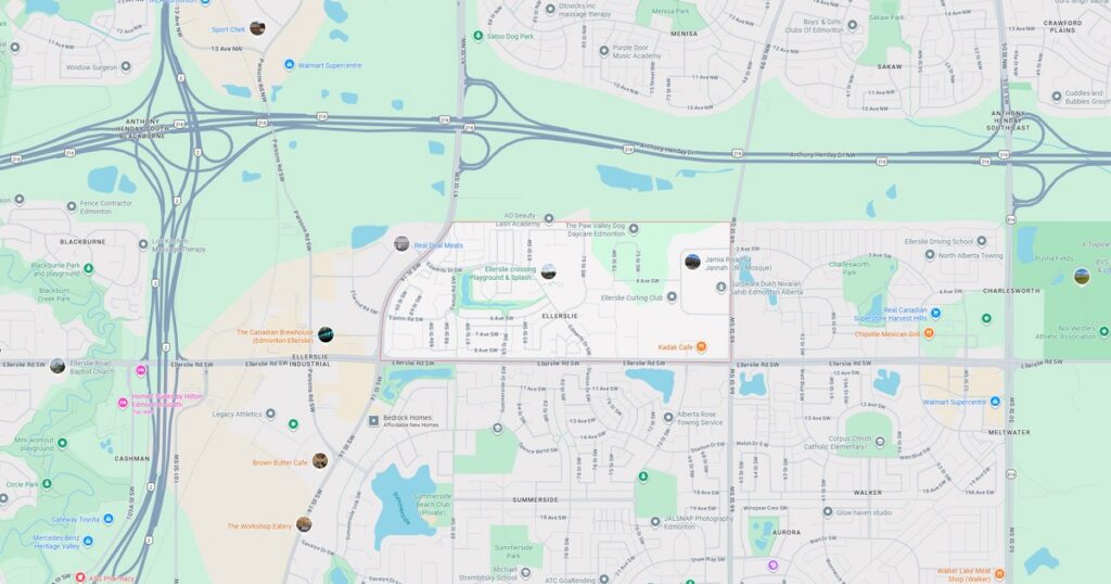 ellerslie edmonton neighbourhood google map
