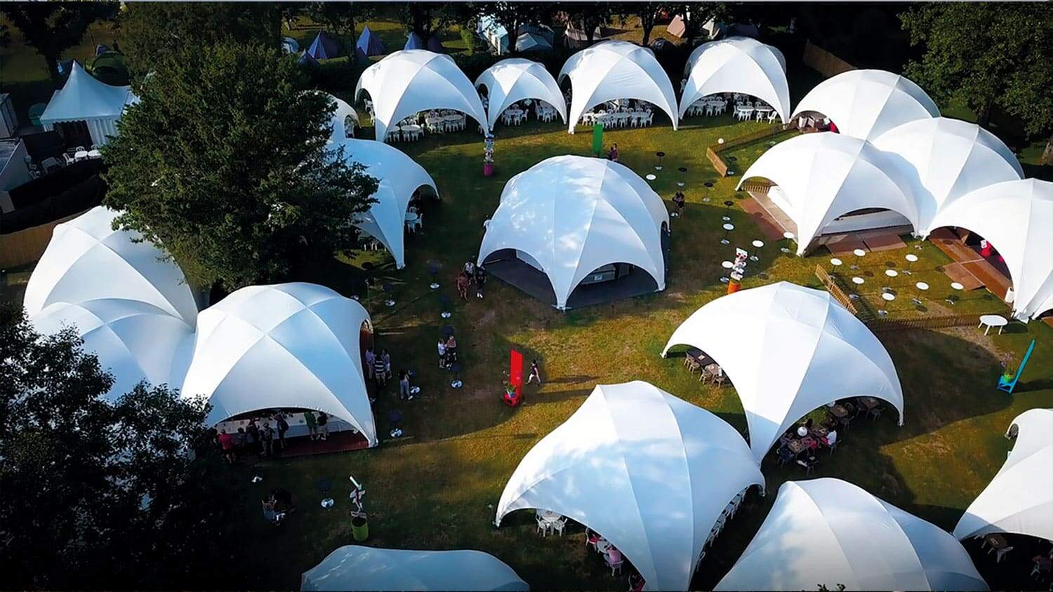 Luxurious white event tents for outdoor weddings and parties - Superior Tent Rentals.