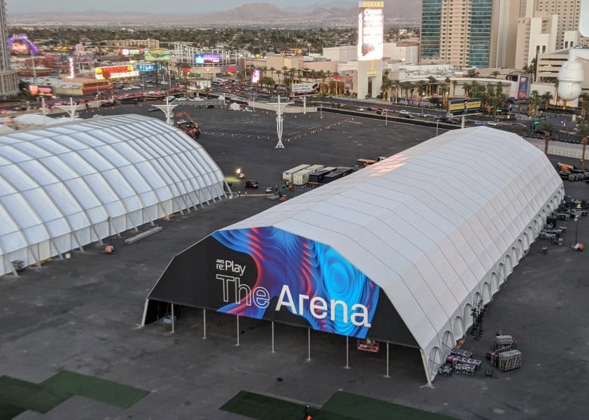 Large outdoor event tent rental for arena events in Las Vegas, Nevada.