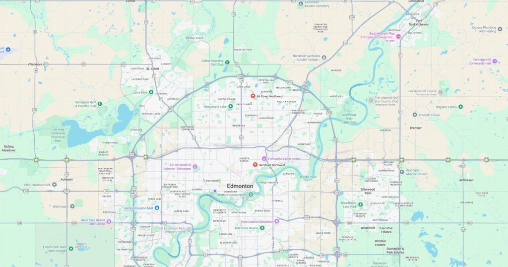 84 Street Edmonton Maps