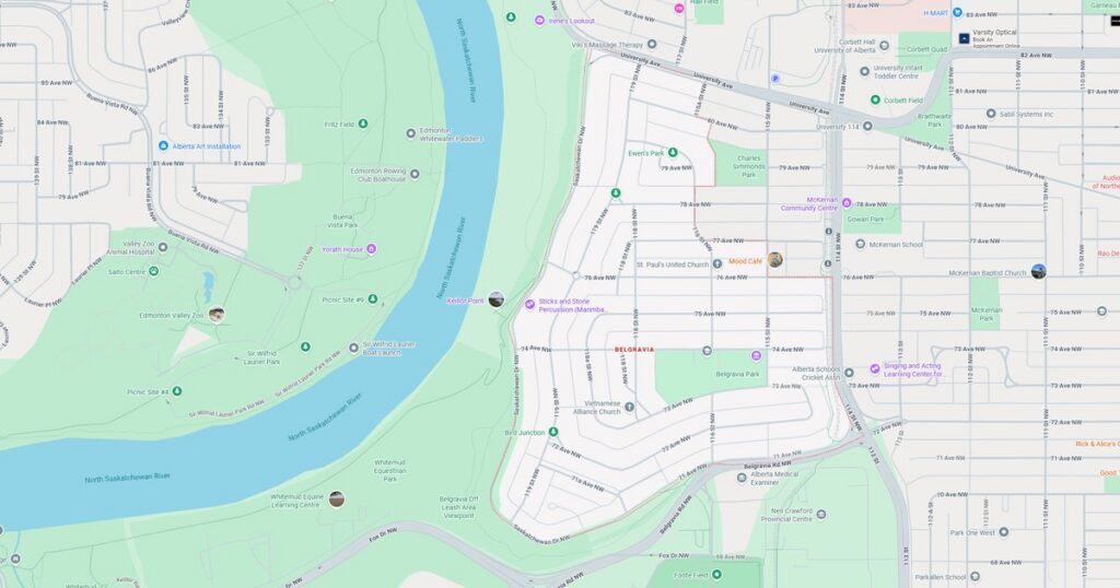 belgravia edmonton google maps featured