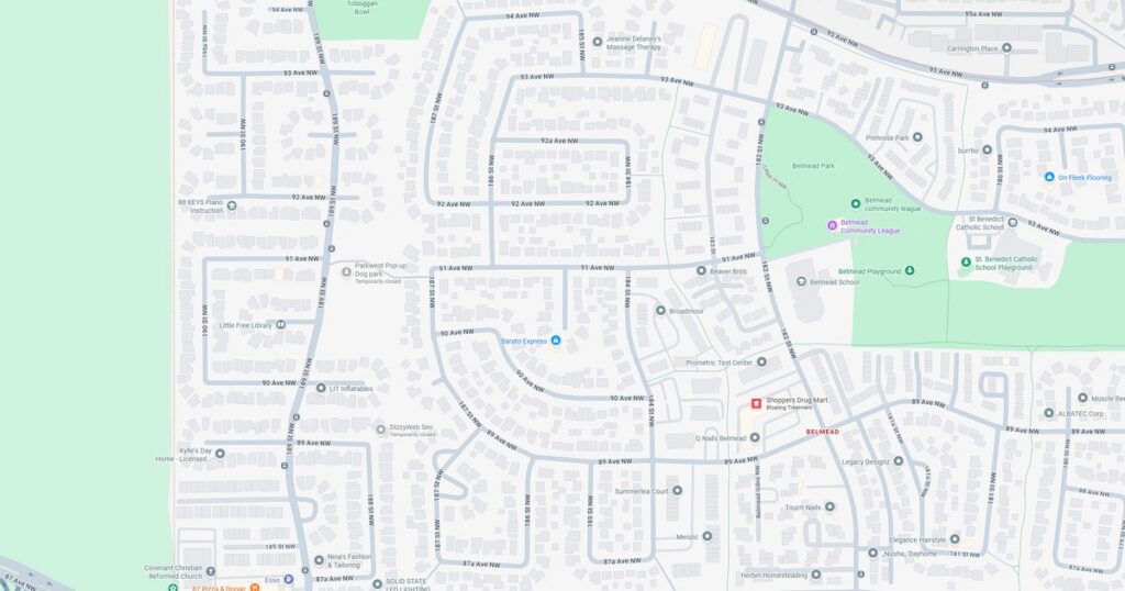 belmead edmonton maps featured