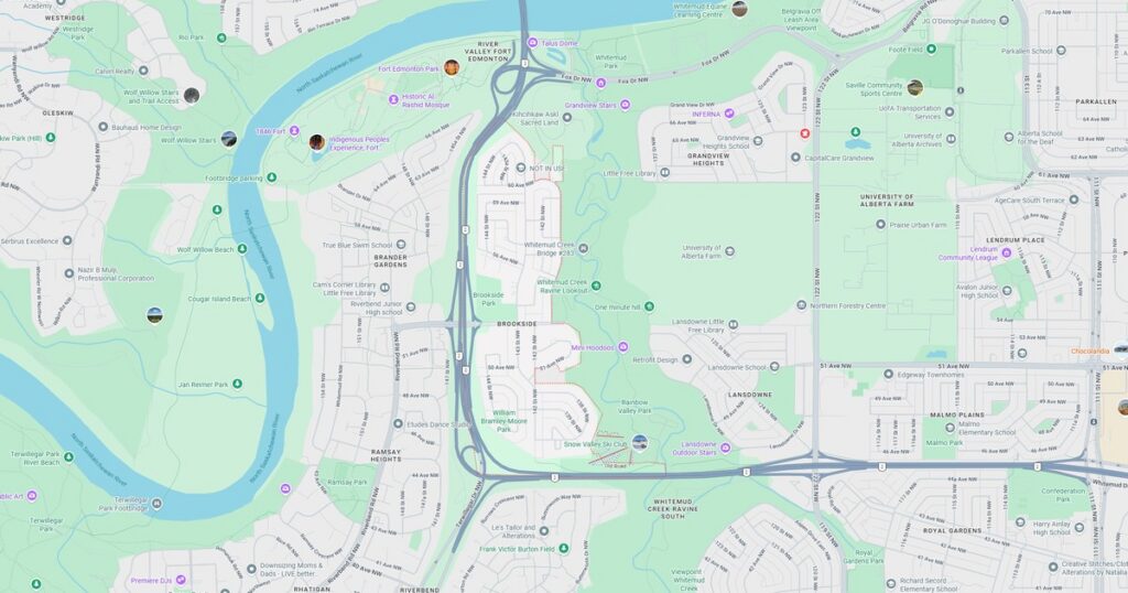 brookside edmonton google maps featured