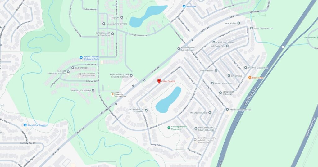 collins cres sw edmonton google maps featured