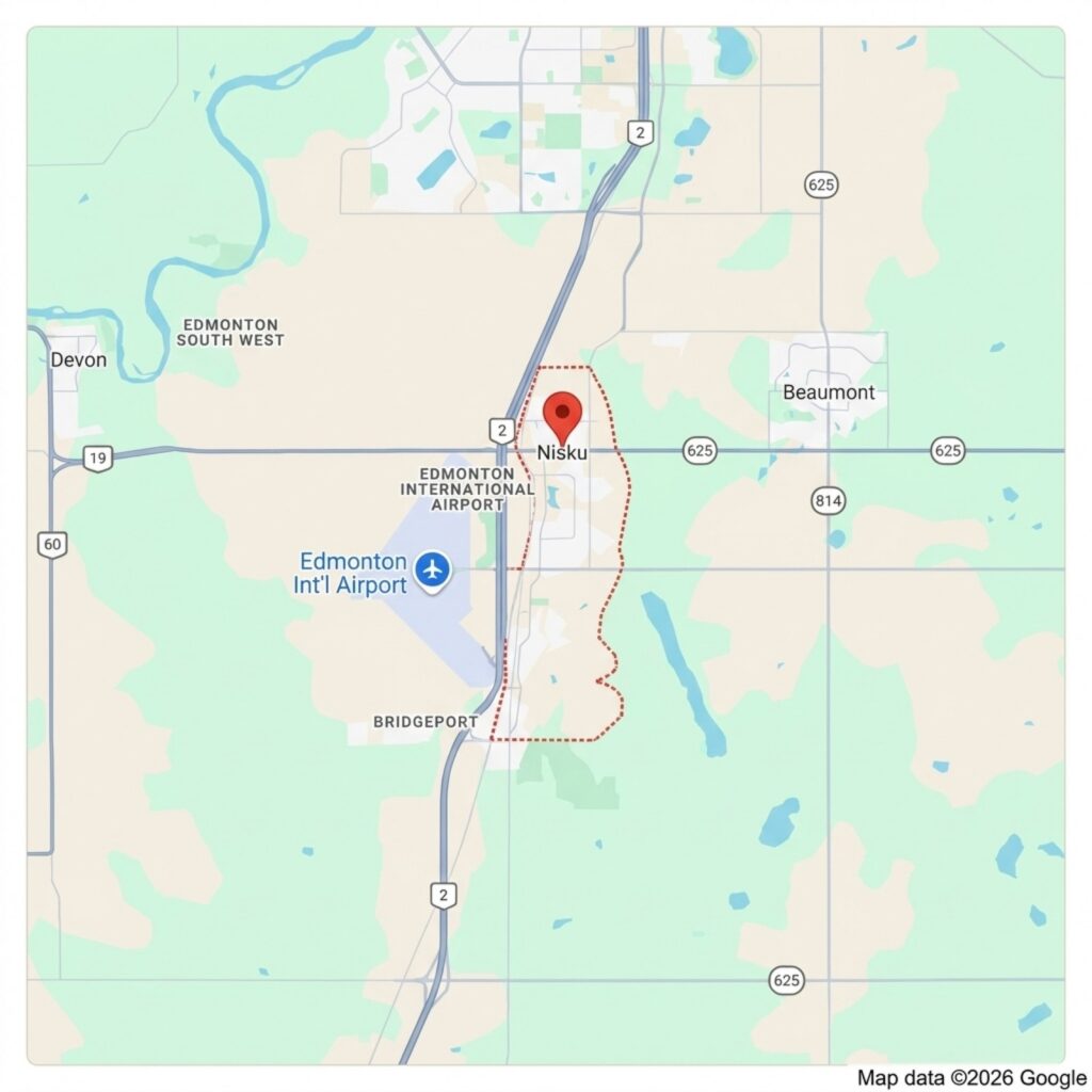 google maps image of Edmonton Metropolitan Region, Nisku, AB