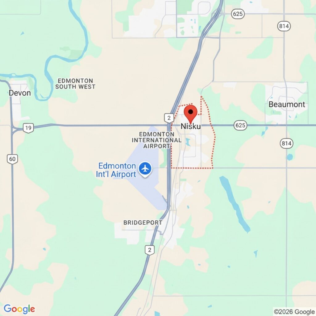 google maps image of Leduc County, Nisku, AB